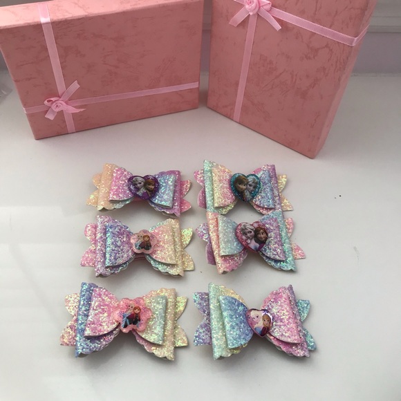 Other - Elsa/Anna Sparkly Cute Clip Bow